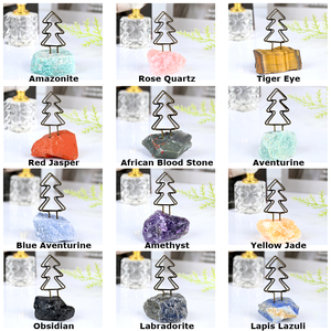 Pinces à photos en pierre brute de cristal naturel en gros, supports pour cartes postales en pierre de cristal, pinces métalliques pour décoration de bureau - Product Image 5