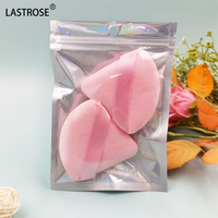 Borla de Maquillaje Triangular de Terciopelo Suave, Esponja Cosmética de Felpa para Rostro