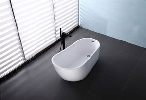 Baignoires autoportantes en acrylique blanc pur de qualité supérieure au meilleur prix de l'usine CUPC / bains à remous 1,5 m 1,7 m Hôtels modernes - Product Image 3