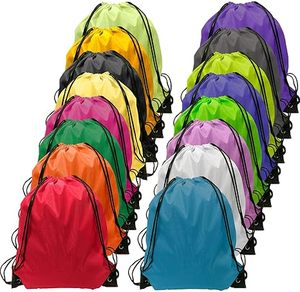 Custom Printed Logo Drawstring Backpack Promotional Waterproof Gym Bag for Sports & Travel Colorful Drawstring Bags for Shopping