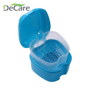 DeCare Apple Shaped <b>Denture</b> Case Plastic Storage <b>Box</b> With Lid For Full <b>Dentures</b> Care - Product Image 1