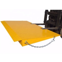Rampe de conteneur jaune en acier robuste, capacité de 6500kg, rampe de chargement de conteneur de chariot élévateur