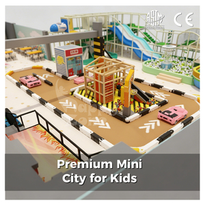 Parc d'aventure intérieur de luxe pour enfants avec grand toboggan, piscine à balles et piste de course – Équipement d'amusement commercial - Product Image 3