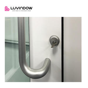 Luvindow Geluiddichte Aluminium Frame Dubbele Glazen Commerciële Deuren Winkel Voor Ingang Beveiliging Scharnierende Draaideuren - Product Image 3