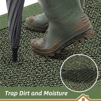 Tapis de porte d'intérieur 24 "x 36" Dirt Trapper Tapis d'entrée antidérapants Tapis de bienvenue absorbants lavables