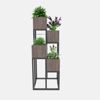 Support de fleurs en métal noir pour la production en usine, support de fleurs d'intérieur et pour événements de mariage, support de plantes en acier