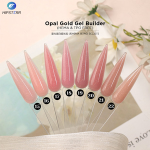 HEMA & TPO Free Opal Gold Gel <b>Builder</b> Opal Build Gel Nail Extension Glitter Gel Nails Design Private Label Customized Logo - Product Image 3