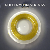 Cordes de tennis en nylon doré 1,35 mm les plus vendues avec logo personnalisé 200 m pour raquettes de sport Produits de tennis universels personnalisables