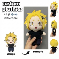 Fabricant de jouets en peluche personnalisés à faible MOQ pour anniversaires, animaux en peluche, poupées en peluche douces avec yeux qui clignent et sourire Chibi