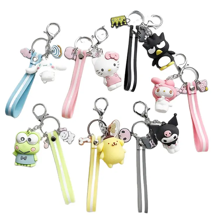 Брелок xinxing Kuromi Melody Sanrio, милый мультяшный брелок для ключей с большими ушами собаками, лягушкой, пудингом, собакой, пингвином