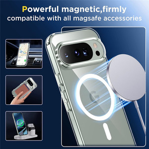 Custodia Magnetica Trasparente in TPU e Acrilico Ibrido Anti-Caduta per Google Pixel Serie 7/8/9/10 <span class=keywords><strong>Tutti</strong></span> i Modelli - Product Image 3
