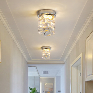 Minimalist Nordic-Style Iron Ceiling Pendant Lamp Crystal Three-Color Temperature for Balcony - Product Image 1