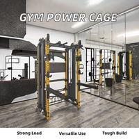 Station de musculation multifonctionnelle professionnelle en acier de haute qualité avec cage de puissance, rack à squats et machine Smith