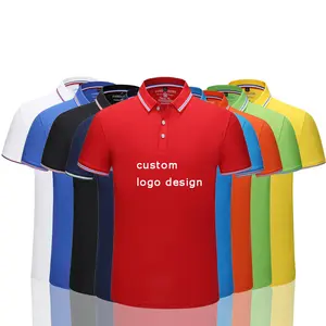 Penjualan langsung pabrik kualitas tinggi kaus Polo pria bisnis Pique katun nyaman dan sejuk tanpa Pilling T-Shirt