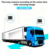 Système de caméra de recul pour camion 2CH AHD 1080P AI BSD avec moniteur IPS 7 pouces, kit double caméra de recul, écran partagé pour camping-car, fourgonnette, remorque