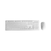 Keyboard dan Mouse Nirkabel Multimedia Kantor 2.4G Ukuran Penuh 104 Tombol Bahasa Khusus Keyboard Komputer Senyap