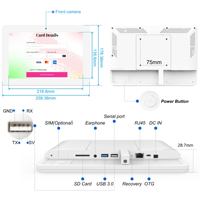 Tableta Android 11 con Pantalla Táctil de 10.1 Pulgadas para Montaje en Pared WF1038T(2025), 2+16 GB, NFC y PoE Opcionales, para Exhibición Comercial
