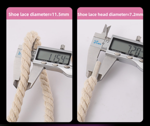 <span class=keywords><strong>2025</strong></span> nouveau gros 3 brins 7mm coton corde torsadée corde chaussures de sport lacets ronds épais corde lacets - Product Image 6