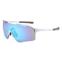 Lunettes de soleil de randonnée tendance avec verres transparents non polarisés et design sans monture pour toutes les formes de visage, idéales pour le cyclisme