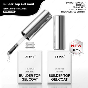 JTING Gel Constructor Transparente de Alta Calidad, Capa Superior Sin HEMA/TPO/TMPTA, No Requiere Limpieza, Fortalecedor 2 en 1, Esmalte de Uñas en Gel Transparente Multifunción - Product Image 1