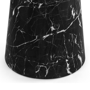 Household Concrete Textured Decorative Round <strong>Table</strong> Luxurious and Understated <strong>Black</strong> Marble High Legged <strong>Side</strong> <strong>Table</strong> - Product Image 5