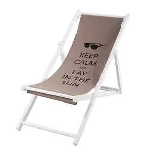 Großhandel Flamingo Druck verstellbare klappbare Holz Lounge Liegestuhl Liegestühle