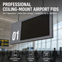 Sistema de Pantallas de Información de Vuelos (FIDS) Personalizado OEM con Terminal LCD para Aeropuertos, Integración con CMS y Señalización