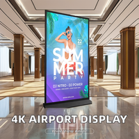 55 65 75 85 pouces 4K plein écran support de sol kiosque intérieur LCD publicité affichage numérique écran tactile Totem affichage publicitaire