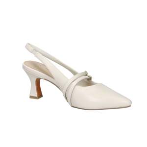 Zapatos de tacón con tira trasera para mujer Marco Tozzi, color crema, tacón de 7 cm, talla 41 - Product Image 2