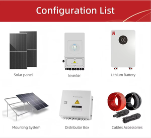 Sistema de Energía Solar Híbrido Personalizable de 20kw 40kw 50kw 60kw 80kw 100kw, Sistema de Energía Solar Conectado/Desconectado a la Red con 25 Años de Garantía - Product Image 4