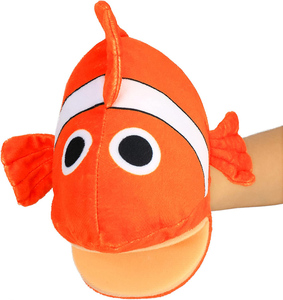 S087 6.5 Inch Sang Trọng Cá Chú Hề Tay Con Rối Đại Dương Động Vật Nhồi Bông Con Rối Di Chuyển Miệng Vai Trò Chơi Trẻ Em Món Quà Sang Trọng Cá Con Rối - Product Image 2