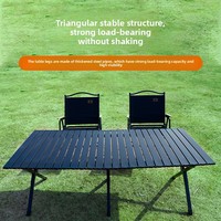 Table pliante de camping en plein air personnalisée en usine, chaises de pique-nique portables pour l'extérieur, modèle avec logo personnalisé