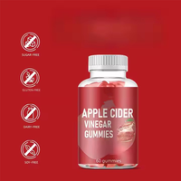Gummies au vinaigre de cidre de pomme et à l'orange sanguine, véganes, naturelles, soutien à la perte de poids, sans sucre, halal, probiotiques
