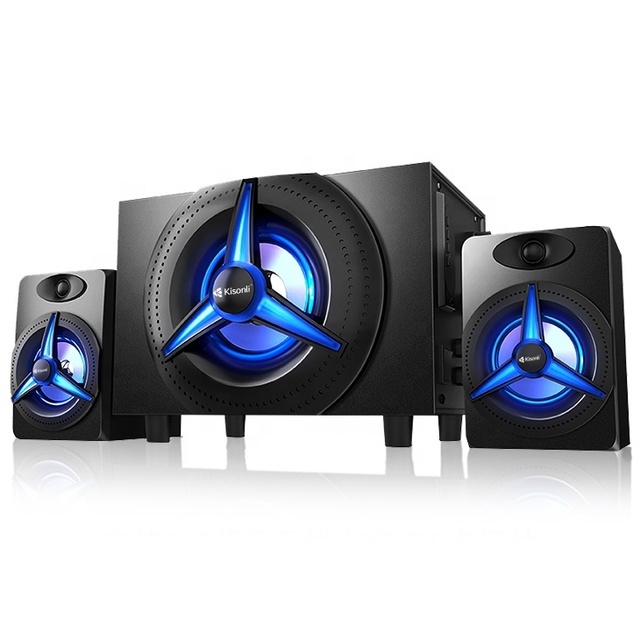 Kisonli Speakers Audio System Sound Professional Music Usb 2.1 Woofer AC Power Speaker