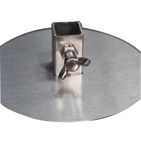 2 disques carrés de 20 mm en acier inoxydable pour rôtissoire, gyros, souvlaki, plaque à viande, pour barbecue extérieur portable et résistant à la chaleur