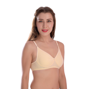 Soutien-gorge en polyester et coton pour femme, couvrant entièrement la poitrine, avec bretelles réglables |   Tissu doux |   U-Back |   Fermeture au dos |   Soutien-gorge sans couture de la taille A à la taille E - Product Image 1
