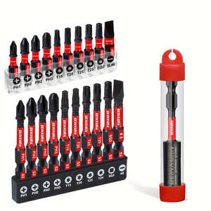 Juego de 21 Piezas de Puntas de Destornillador Magnéticas de Alto Torque de 25 mm/50 mm, Soporte para Puntas, Almacén en EE. UU., PH T SQ SL, Acabado Liso, Soporte para Bricolaje, OEM, ODM - Product Image 1
