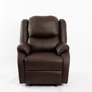 Satılık ucuz kahverengi deri tek kanepe recliner sandalye ev sineması için
