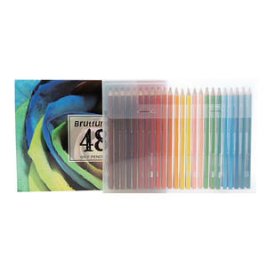 Crayons <span class=keywords><strong>de</strong></span> <span class=keywords><strong>couleur</strong></span> 48 couleurs, mine <span class=keywords><strong>de</strong></span> <span class=keywords><strong>couleur</strong></span> huileuse 3,0 mm, support rond en pin, <span class=keywords><strong>Brutfuner</strong></span>, art, croquis, peinture, certifié EN71, ensemble - Product Image 2