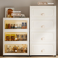 Chambre à coucher transparente pliante coulissante porte utilitaire organisateur de placard bacs de rangement en plastique avec couvercles conteneurs de stockage empilables