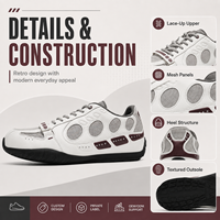 Sneakers basses rétro pour hommes avec logo personnalisé, chaussures de marche décontractées à marque privée, vente en gros OEM