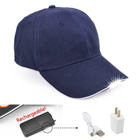 Logo personalizzato ricaricabile LED Cap Light costruito In 5 torcia cappello berretti da Baseball lampada notte pesca escursionismo Jogging
