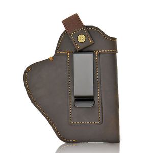 Étui en cuir de vachette de première qualité pour port dissimulé invisible à la taille, étui de transport dissimulé pour GLOC, étui tactique en cuir réglable - Product Image 1