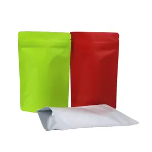 Emballage en plastique mat refermable à fermeture éclair, pochette debout, pour bonbons comestibles, biscuits, anti-odeur, sac en Mylar de 3.5g