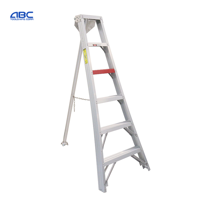 Heavy Duty Adjustable Leg 1A Type Orchard Aluminum Tripod Ladder for Fruit Picking 10 Steps Cherry Harvest Tripod Fruit Ladder