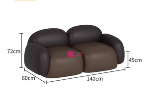 Yicheng Beauty Venta caliente Cafe bar Booth Área de ocio Recepción Silla de comedor doble Silla de sofá de espera para la venta - Product Image 5