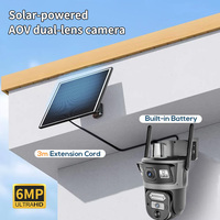 Cámara PTZ Solar VESAFE 4G 6MP para Exteriores, Visión Nocturna a Todo Color 24H, Lente Dual, Domo, Sistema de Vigilancia de Seguridad Inteligente para el Hogar