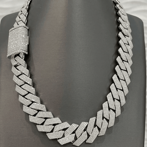 Luxury Hip Hop 20mm Custom <b>Cuban</b> Mariner Link <b>Chain</b> Necklace Iced Lab Grown Diamonds Marquise Sides Gold/<b>Silver</b> IGI Certified - Product Image 5