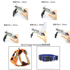 Pet Adjustable Buckle Plastic <b>Clip</b> Snap Fastener For Dog Harness Vest Lock A213 Waterproof Feature - Product Image 3