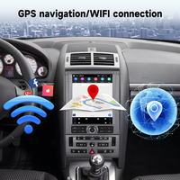 Hikity Radio mobil 9.7 "untuk Peugeot 407 2004-2011 Android 2 + 64G layar vertikal CarPlay nirkabel/Android Auto GPS WiFi grosir